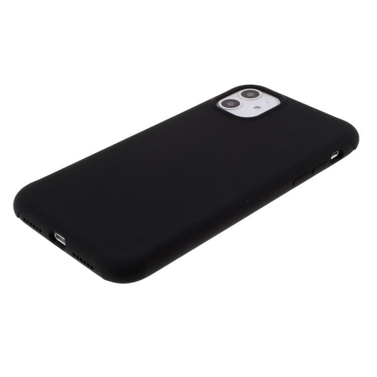 DIVI Shockproof Liquid Silicone Cover with Tempered Glass Screen Protector for iPhone 11 6.1 inch - Black-6