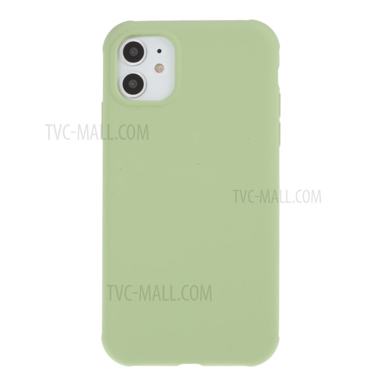 DIVI Shockproof Liquid Silicone Cover with Tempered Glass Screen Protector for iPhone 11 6.1 inch - Green-2