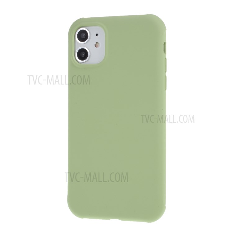 DIVI Shockproof Liquid Silicone Cover with Tempered Glass Screen Protector for iPhone 11 6.1 inch - Green-3
