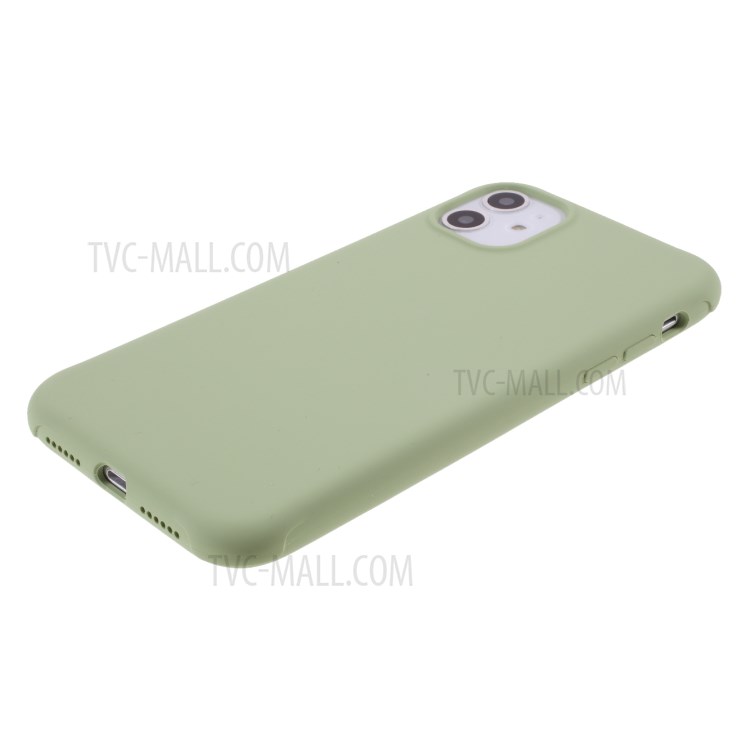 DIVI Shockproof Liquid Silicone Cover with Tempered Glass Screen Protector for iPhone 11 6.1 inch - Green-5