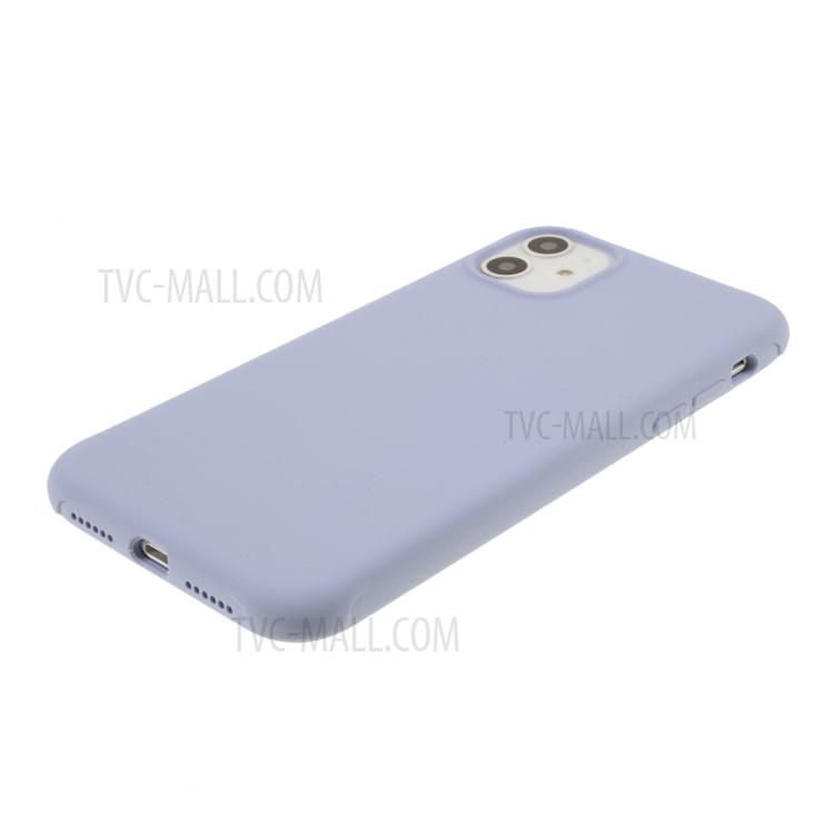 DIVI Shockproof Liquid Silicone Cover with Tempered Glass Screen Protector for iPhone 11 6.1 inch - Light Purple-5