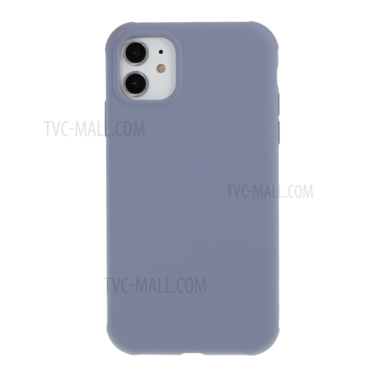 DIVI Shockproof Liquid Silicone Cover with Tempered Glass Screen Protector for iPhone 11 6.1 inch - Purple-2