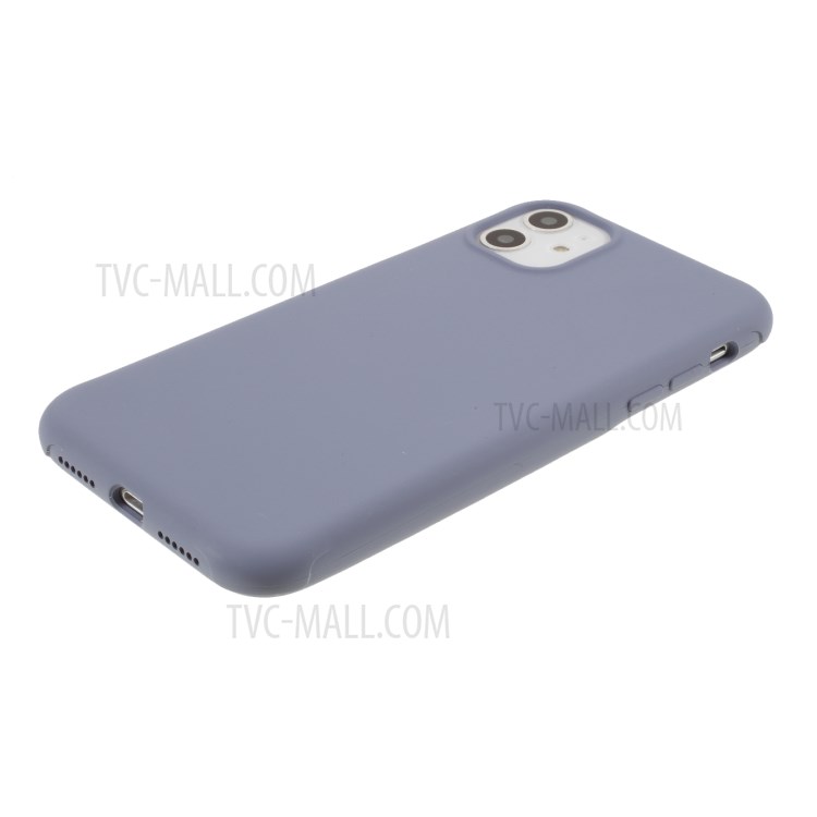 DIVI Shockproof Liquid Silicone Cover with Tempered Glass Screen Protector for iPhone 11 6.1 inch - Purple-5