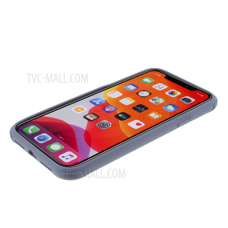 DIVI Shockproof Liquid Silicone Cover with Tempered Glass Screen Protector for iPhone 11 6.1 inch - Purple-6