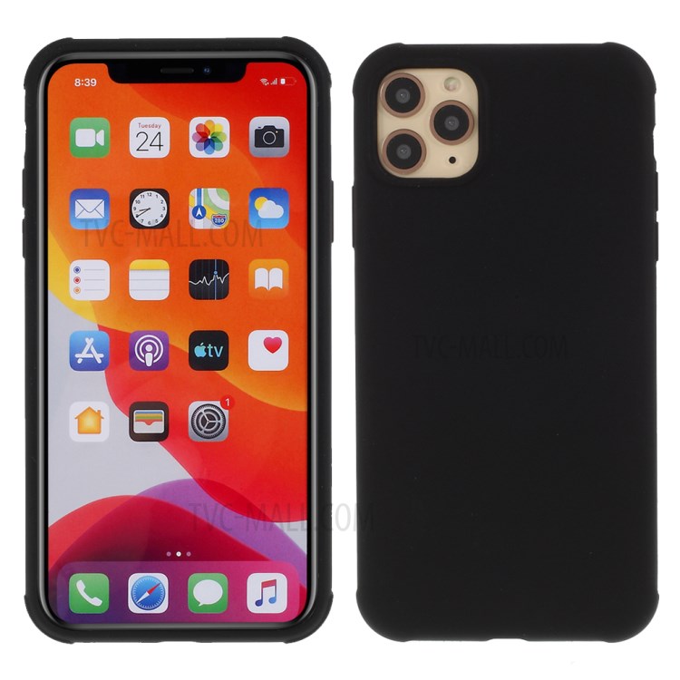 DIVI Shockproof Liquid Silicone Case Shell for iPhone 11 Pro Max 6.5 inch - Black-1