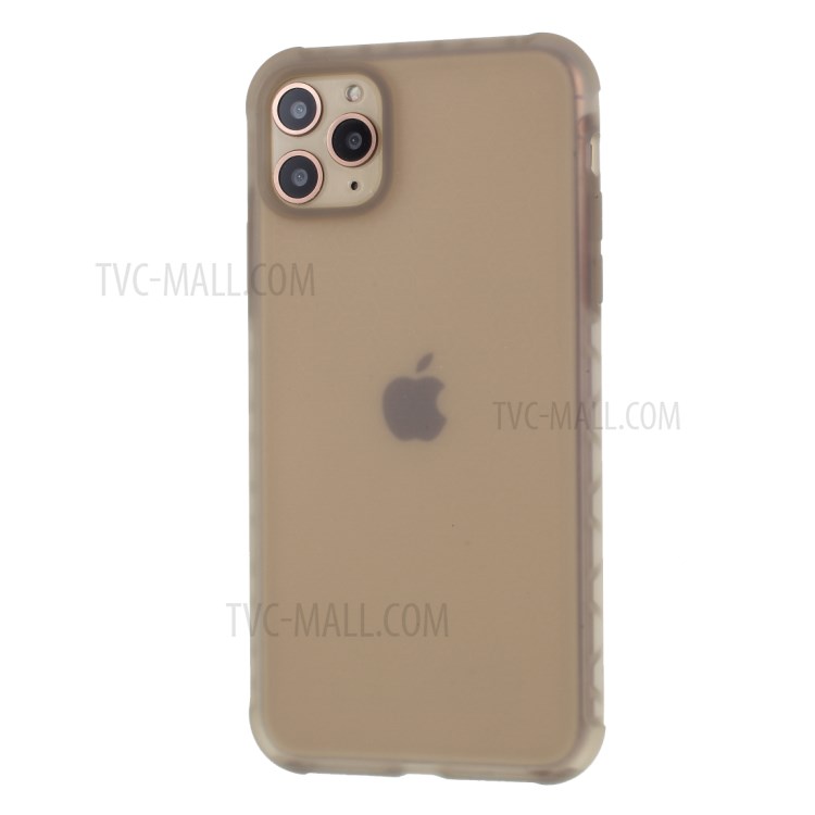 DIVI Shockproof Liquid Silicone Case Shell for iPhone 11 Pro Max 6.5 inch - Transparent Black-2