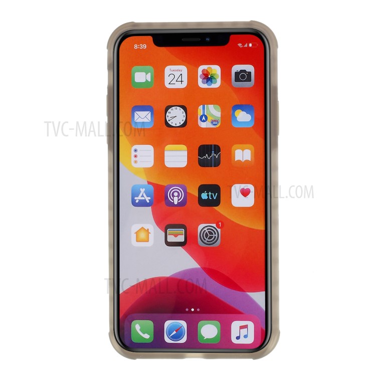 DIVI Shockproof Liquid Silicone Case Shell for iPhone 11 Pro Max 6.5 inch - Transparent Black-3