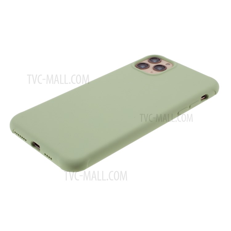 DIVI Shockproof Liquid Silicone Shell with Tempered Glass Screen Protector for iPhone 11 Pro Max 6.5 inch - Light Green-5