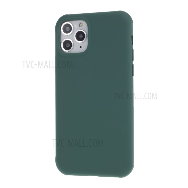DIVI Stoßfest Flüssige Silikonhülle Mit Gehärtetem Glas-Schirmschutz Für Iphone 11 Pro 5,8 Inch - Mitternacht Grün-3