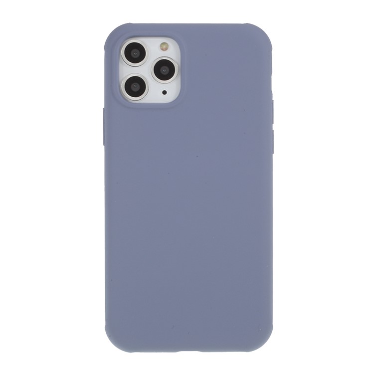 DIVI Shockproof Liquid Silicone Case Cover with Tempered Glass Screen Protector for iPhone 11 Pro 5.8 inch - Purple-2