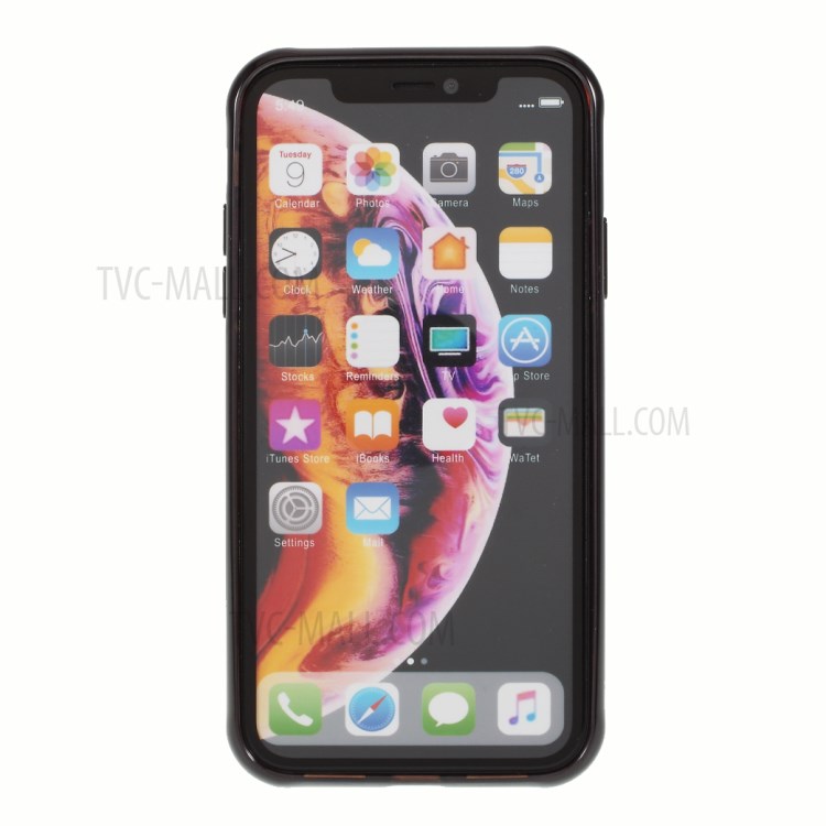 DIVI Shockproof Electroplating TPU Case with Tempered Glass Screen Protector for iPhone XR 6.1 inch - Black-4