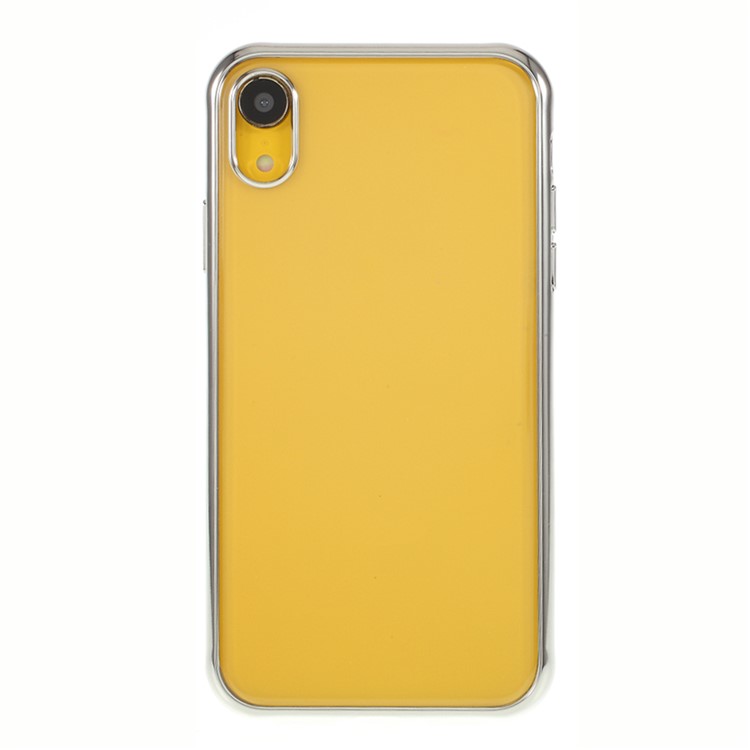 DIVI Shockproof Electroplating TPU Case with Tempered Glass Screen Protector for iPhone XR 6.1 inch - Silver-2