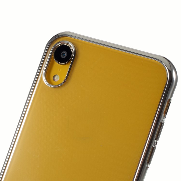 DIVI Shockproof Electroplating TPU Case with Tempered Glass Screen Protector for iPhone XR 6.1 inch - Silver-5