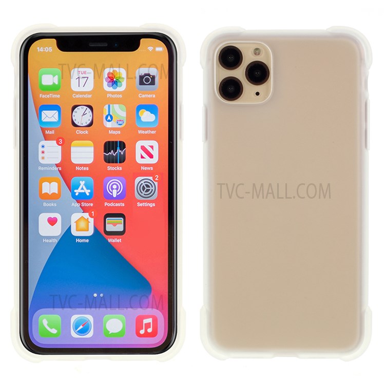 DIVI Air Cushion Shockproof TPU Shell Case for iPhone 11 Pro Max 6.5 inch - White-1