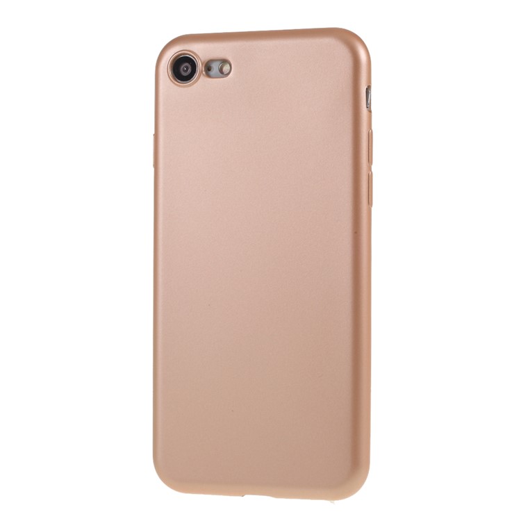 DIVI Soft TPU Shell Case with Tempered Glass Screen Protector for iPhone SE (2nd Generation)/8/7 - Gold-3