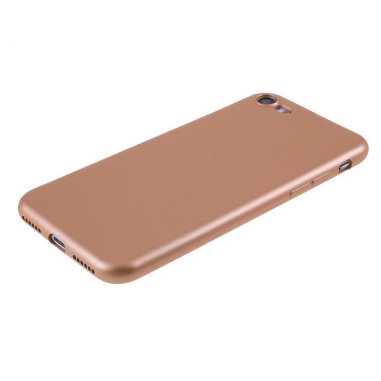 DIVI Soft TPU Shell Case with Tempered Glass Screen Protector for iPhone SE (2nd Generation)/8/7 - Gold-6