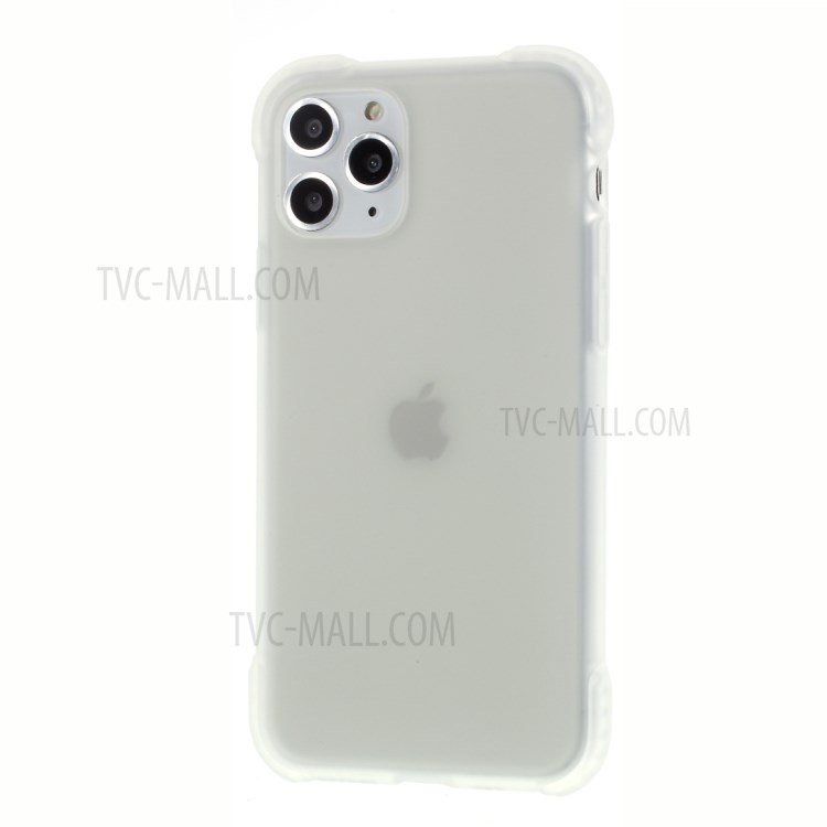 DIVI Air Cushion Shockproof TPU Phone Case with Tempered Glass Screen Protector for iPhone 11 Pro 5.8 inch - White-4