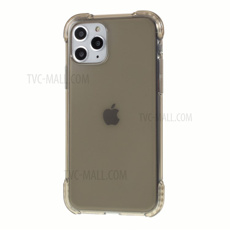 DIVI Air Cushion Shockproof TPU Phone Case with Tempered Glass Screen Protector for iPhone 11 Pro 5.8 inch - Transparent Black-3