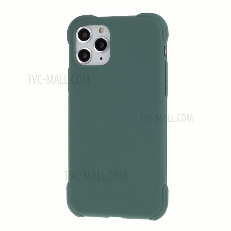 DIVI Air Cushion Shockproof TPU Phone Case with Tempered Glass Screen Protector for iPhone 11 Pro 5.8 inch - Blackish Green-3