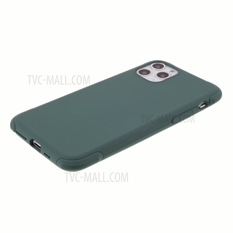 DIVI Air Cushion Shockproof TPU Phone Case with Tempered Glass Screen Protector for iPhone 11 Pro 5.8 inch - Blackish Green-6