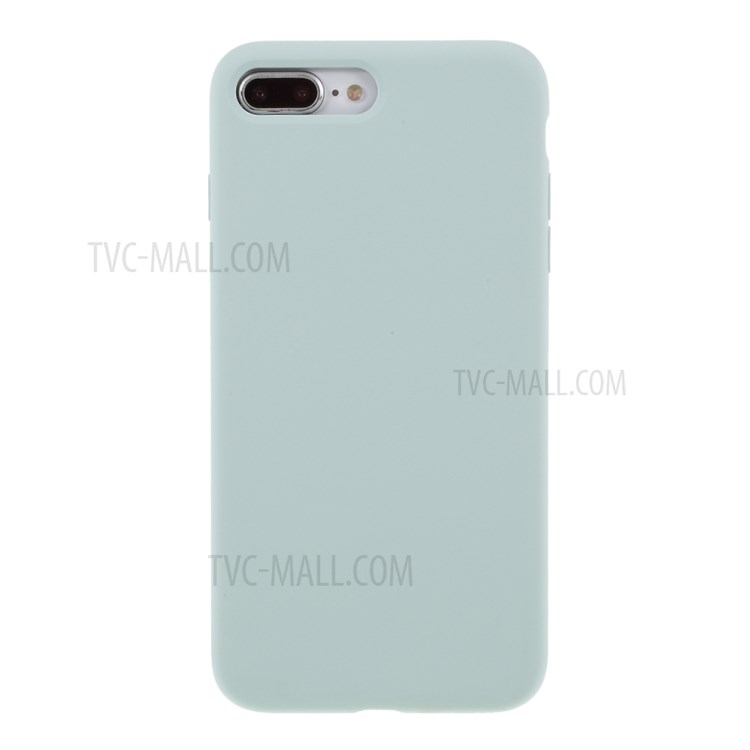 BX Ultra-thin Liquid Silicone Back Case for iPhone 8 Plus/7 Plus - Cyan-1