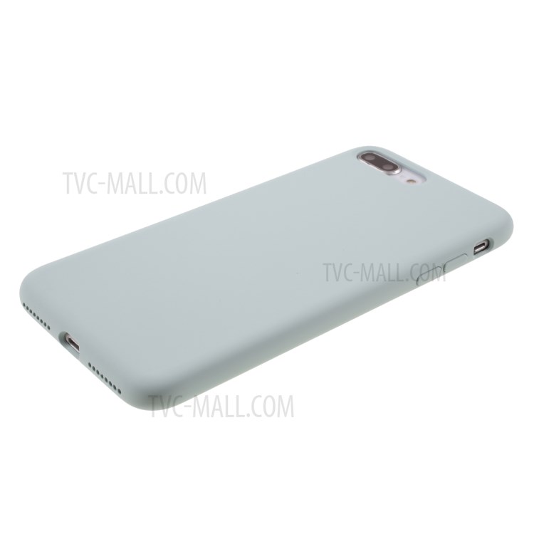 BX Ultra-thin Liquid Silicone Back Case for iPhone 8 Plus/7 Plus - Cyan-4
