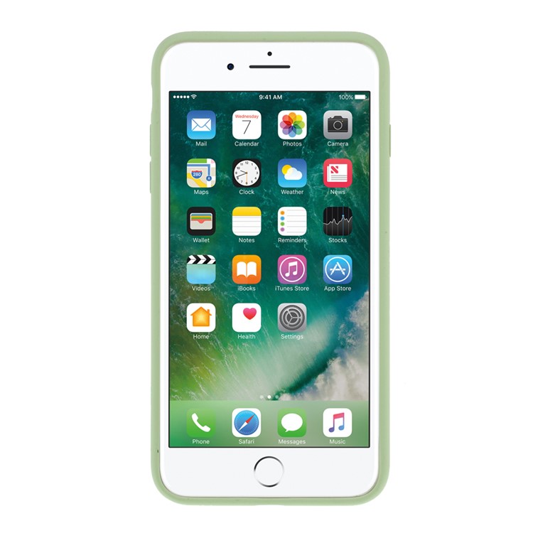 BX Ultra-thin Liquid Silicone Back Case for iPhone 8 Plus/7 Plus - Light Green-3