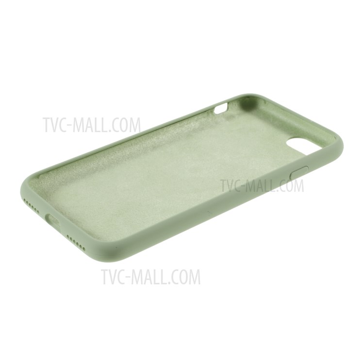 BX Ultra-thin Liquid Silicone Case with Tempered Glass Screen Protector for iPhone SE (2nd Generation)/8/7 - Green-6