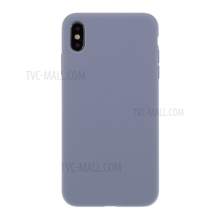 BX Ultra-thin Liquid Silicone Case Shell with Tempered Glass Screen Protector for iPhone XS Max 6.5 inch - Purple-2