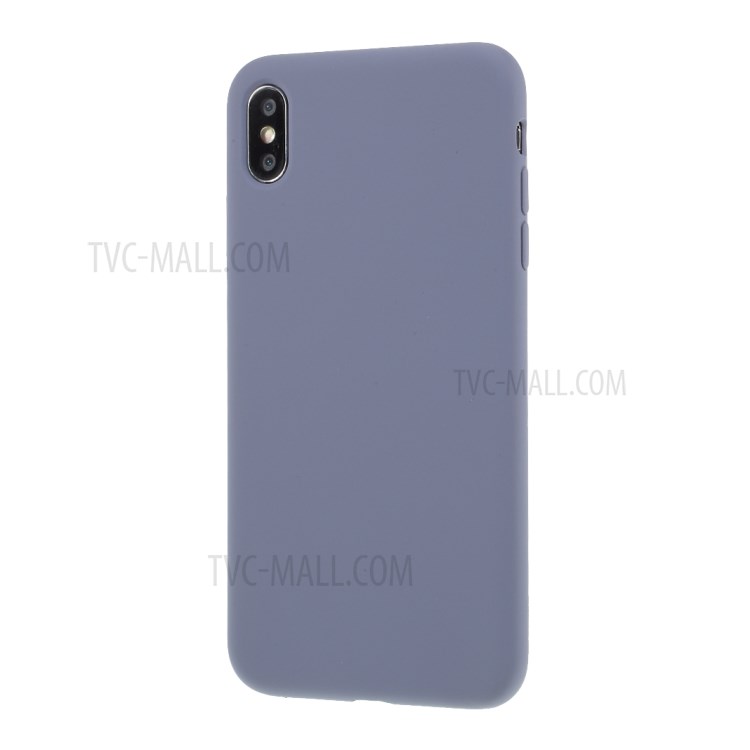 BX Ultra-thin Liquid Silicone Case Shell with Tempered Glass Screen Protector for iPhone XS Max 6.5 inch - Purple-3