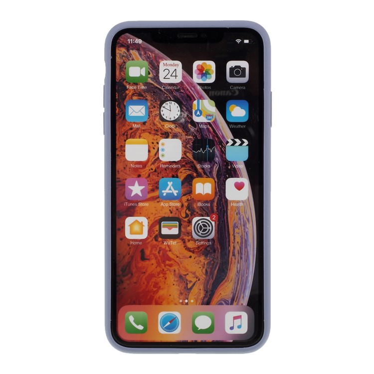 BX Ultra-thin Liquid Silicone Shell Case for iPhone XS Max 6.5 inch - Purple-3