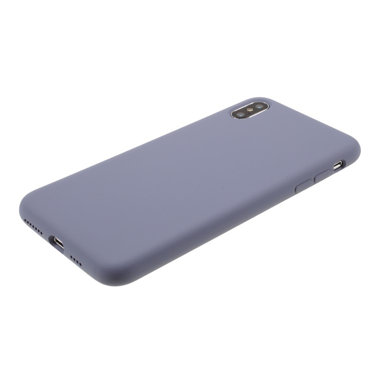 BX Ultra-thin Liquid Silicone Shell Case for iPhone XS Max 6.5 inch - Purple-4
