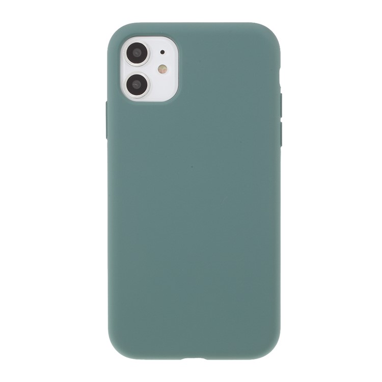 BX Ultra-thin Liquid Silicone Phone Shell Case for iPhone 11 6.1 inch - Dark Green-1