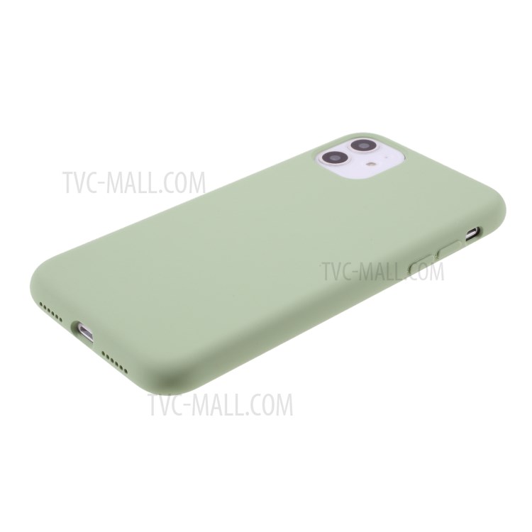 BX Ultra-thin Liquid Silicone Case with Tempered Glass Screen Protector for iPhone 11 6.1 inch - Green-5