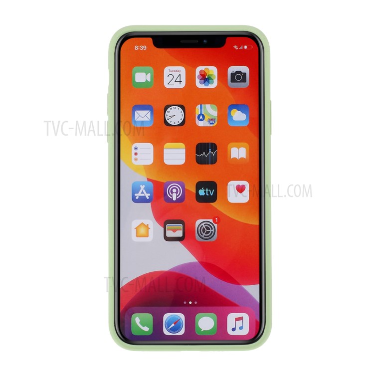 BX Ultra-thin Liquid Silicone Cell Phone Case for iPhone 11 Pro 5.8 inch - Light Green-3