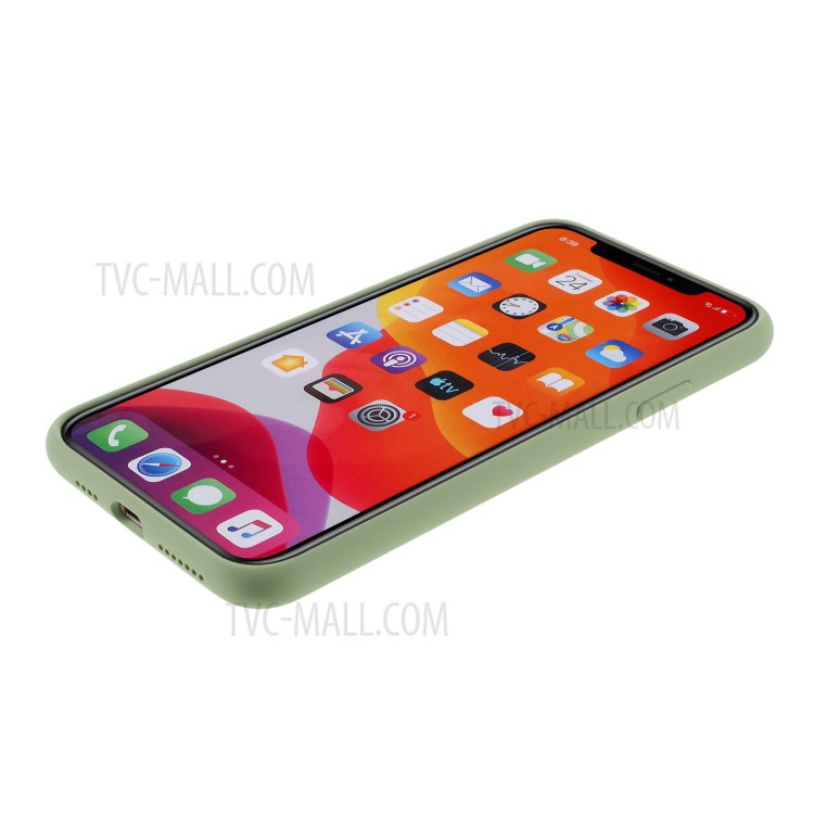 BX Ultra-thin Liquid Silicone Cell Phone Case for iPhone 11 Pro 5.8 inch - Light Green-5