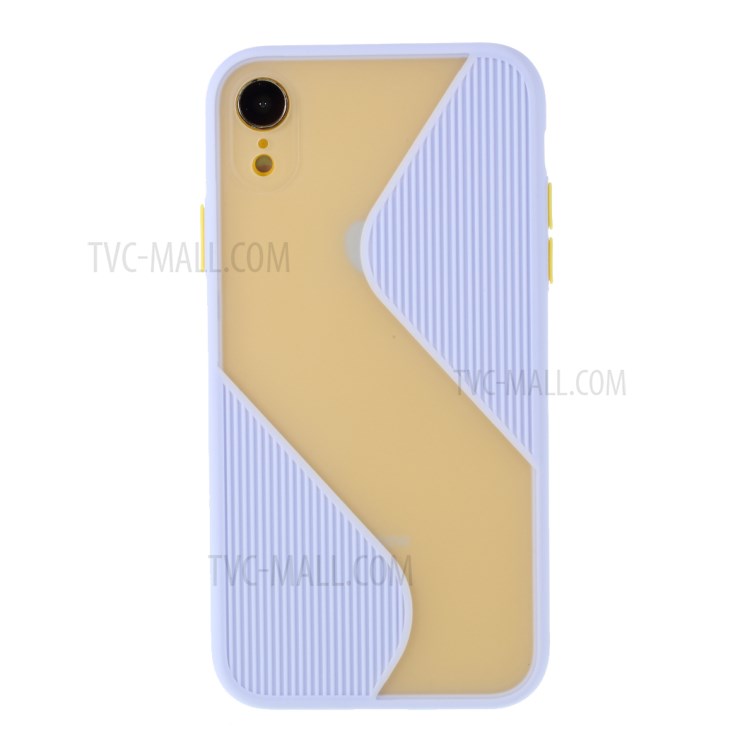 Contrast Color Splicing TPU Phone Case Precise Cut-out Hole for iPhone XR 6.1 inch - Purple-1