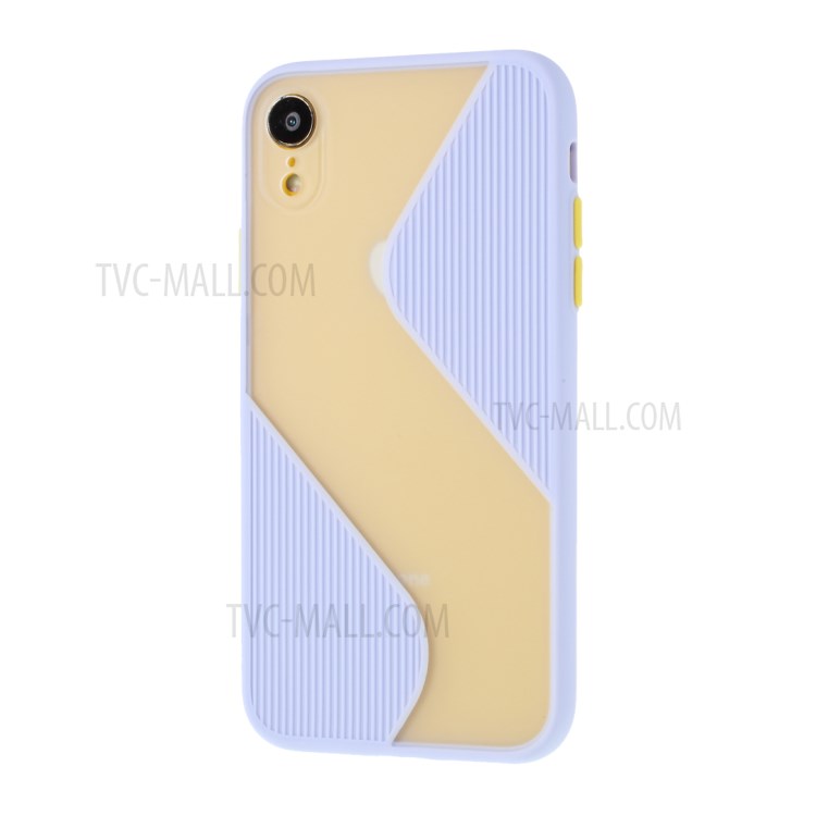Contrast Color Splicing TPU Phone Case Precise Cut-out Hole for iPhone XR 6.1 inch - Purple-2