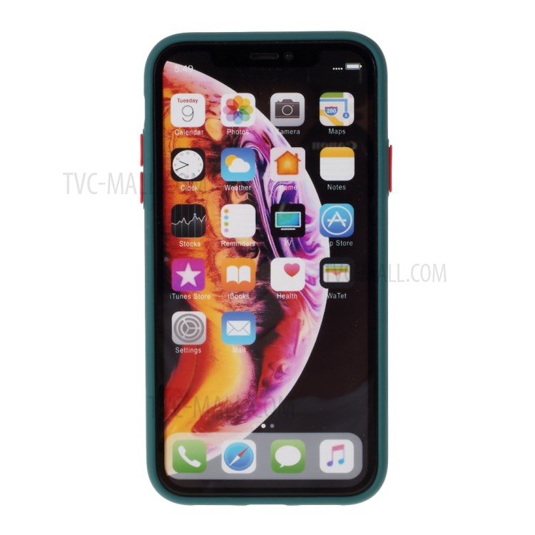 Contrast Color Splicing TPU Phone Case Precise Cut-out Hole for iPhone XR 6.1 inch - Green-3
