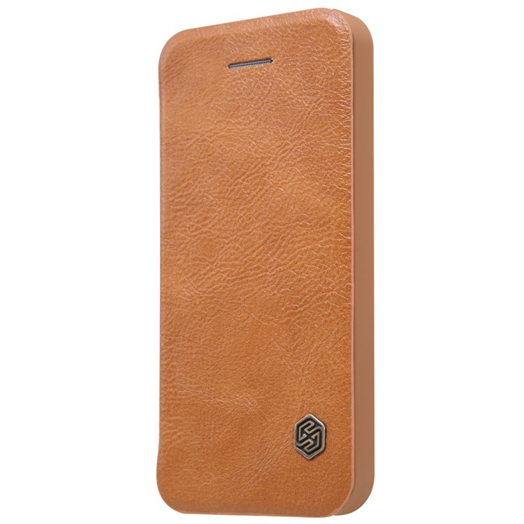 NILLKIN Qin Serie Leder Flip Abdeckung Für IPhone Se / 5s / 5 - Braun-1
