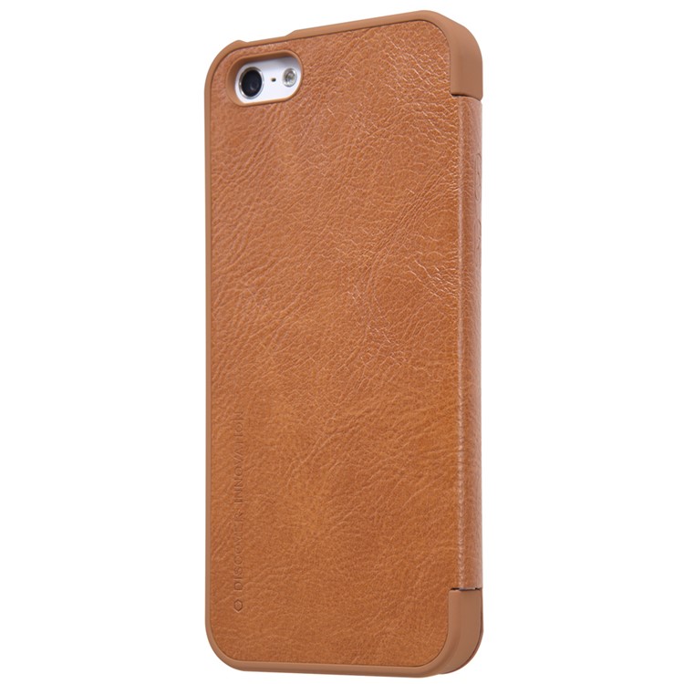 NILLKIN Qin Serie Leder Flip Abdeckung Für IPhone Se / 5s / 5 - Braun-2