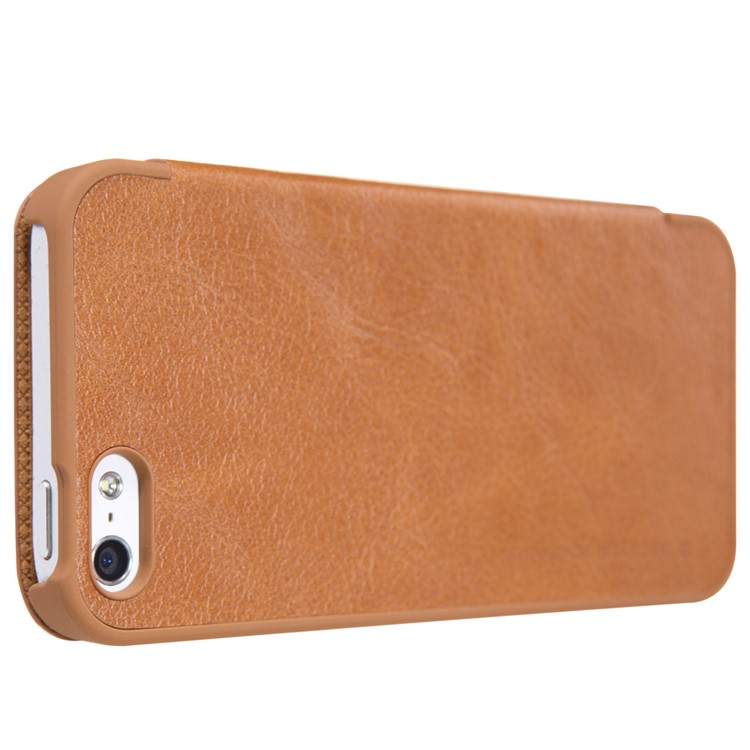 NILLKIN Qin Serie Leder Flip Abdeckung Für IPhone Se / 5s / 5 - Braun-5