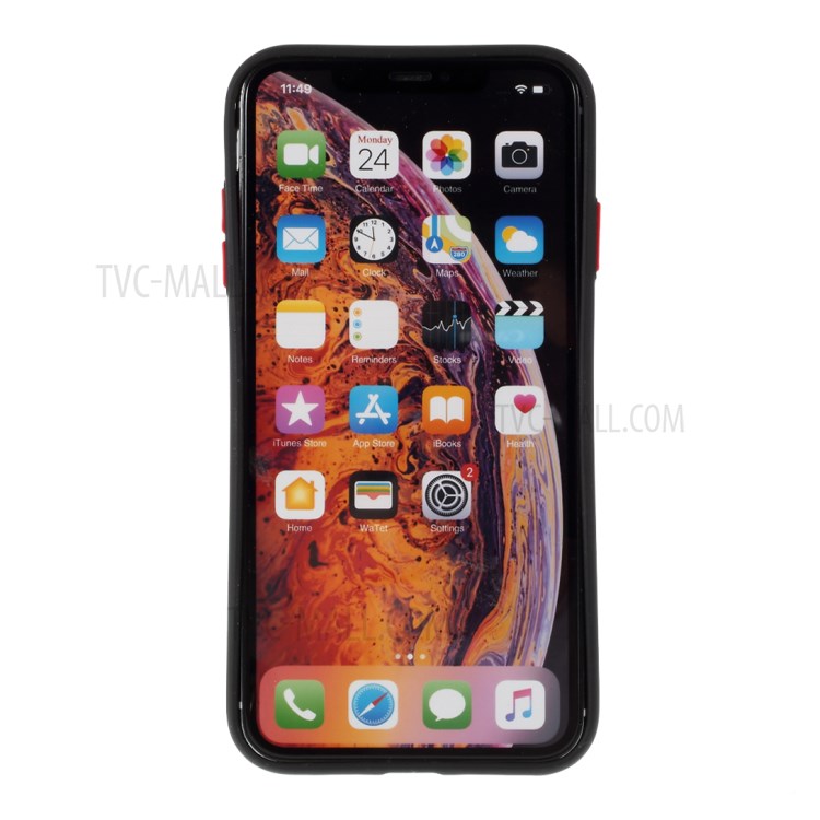 Contrast Color Splicing TPU Cell Phone Case Precise Cut-out Hole for iPhone XS Max 6.5 inch - Black-7