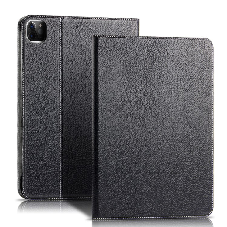 Top Layer Cowhide Leather Stand Case Cover for iPad Pro 11-inch (2020)-1