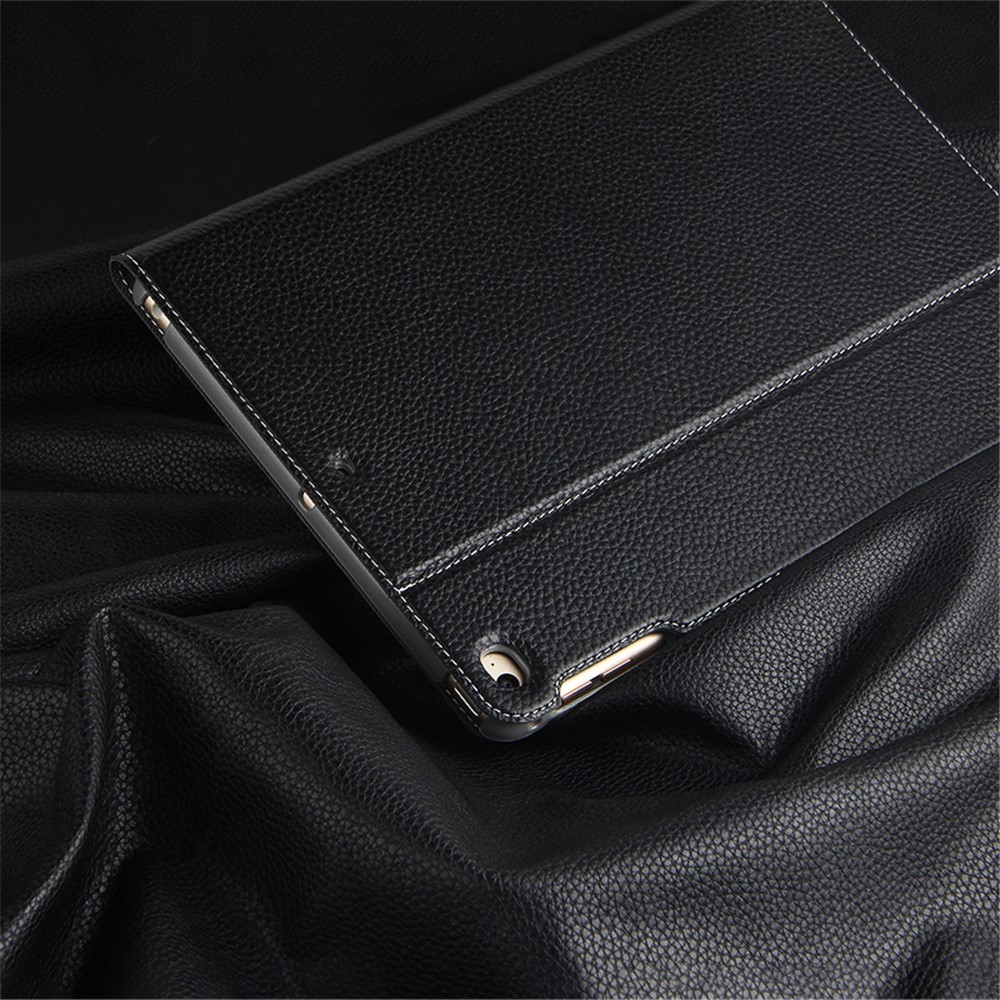 Top Layer Cowhide Leather Stand Case for iPad 9.7-inch (2018)-10