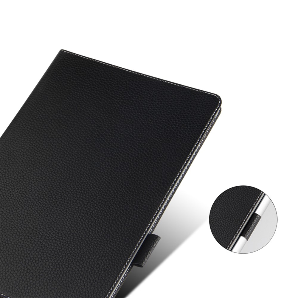 Top Layer Cowhide Leather Stand Shell Case for iPad 10.2 (2019)-2