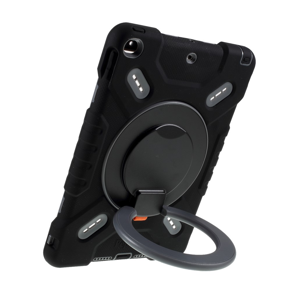 PEPKOO Shock-proof Silicone Plastic Kid Dual Protective Case with Kickstand for iPad 10.2 (2019)/Air 10.5 inch (2019) - Black-3