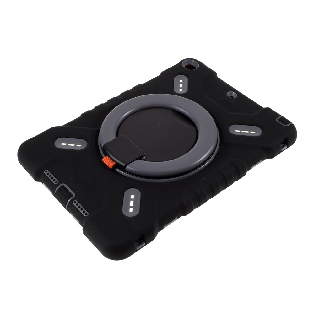 PEPKOO Shock-proof Silicone Plastic Kid Dual Protective Case with Kickstand for iPad 10.2 (2019)/Air 10.5 inch (2019) - Black-7