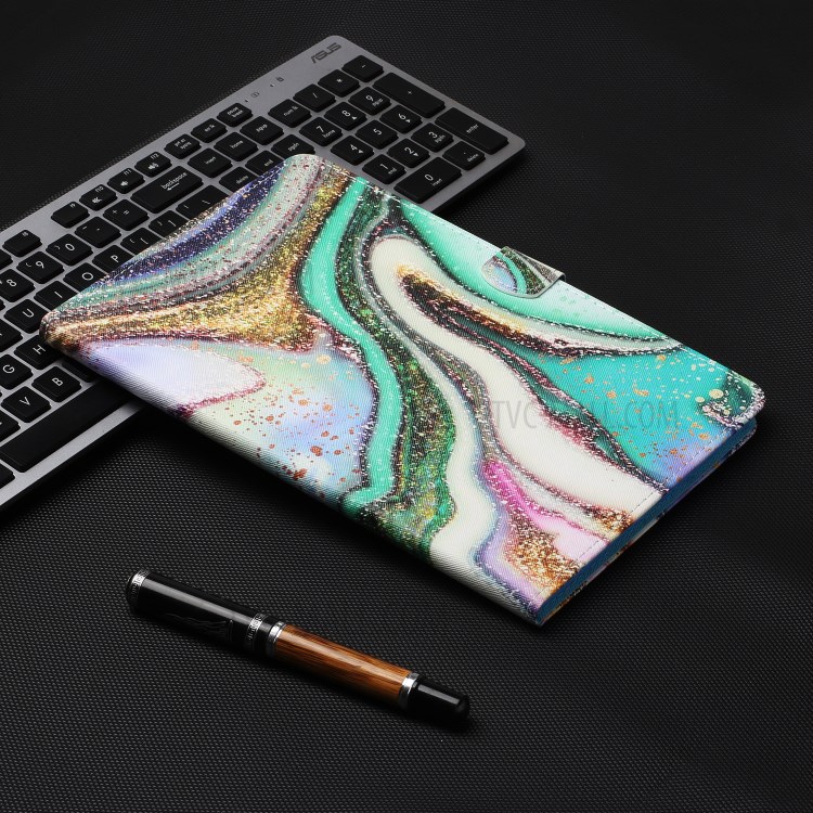 Pattern Printing Card Slots Stand Flip Leather Case for iPad Mini/Mini 2/Mini 3/Mini 4/Mini (2019) 7.9 inch - Glittery Elements-6