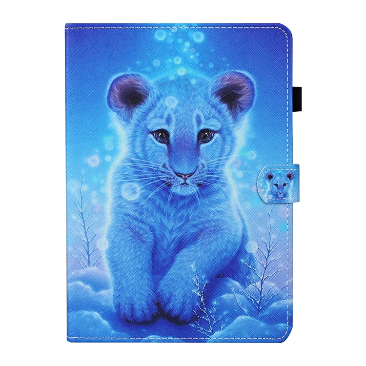 Pattern Printing Card Spans Stand Flip Cuero Para Ipad 10.2 (2021)/(2020)/(2019)/Air 10.5 Pulgadas (2019)/Pro 10.5 Pulgadas (2017) - Pequeño Leon